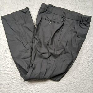 Brooks Brothers 346 Pants Mens 32x33 Stretch Dress Slacks Flat Classic Wool